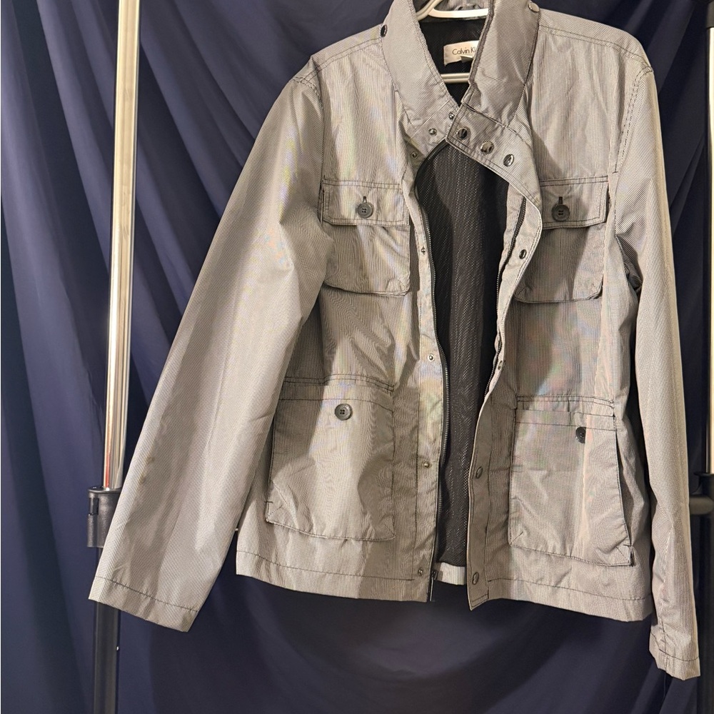 Calvin Klein Light Gray Utility Jacket
